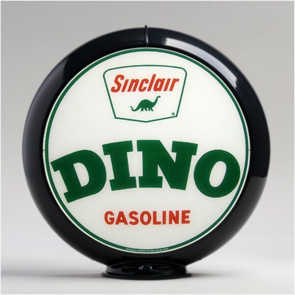 Sinclair Small Dino 13.5" Gas Pump Globe with black plastic body