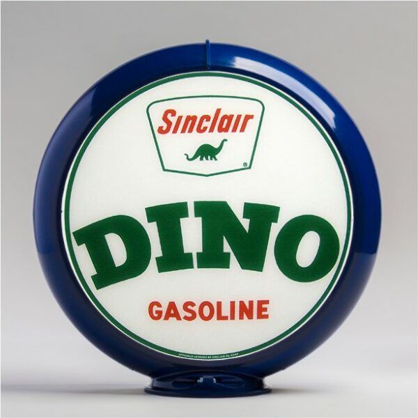 Sinclair Small Dino 13.5" Gas Pump Globe with dark blue plastic body