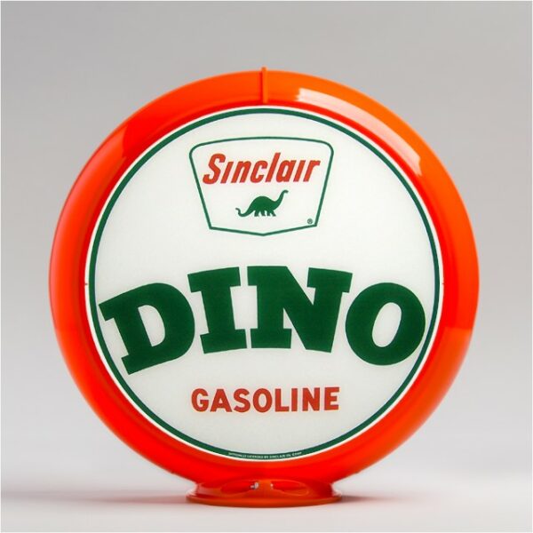 Sinclair Small Dino 13.5" Gas Pump Globe with orange plastic body