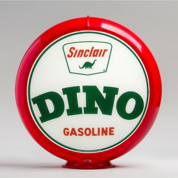 Sinclair Small Dino 13.5" Gas Pump Globe with red plastic body