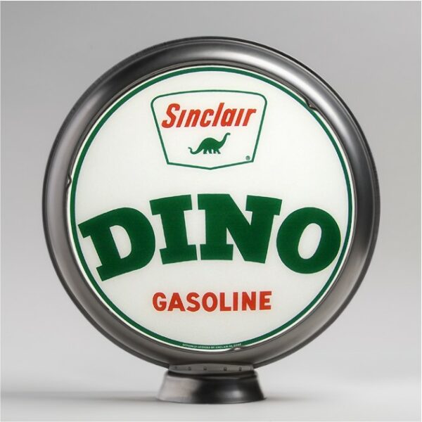 Sinclair Small Dino 13.5" Gas Pump Globe with unpainted steel body