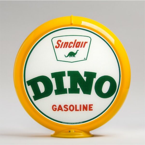 Sinclair Small Dino 13.5" Gas Pump Globe with yellow plastic body