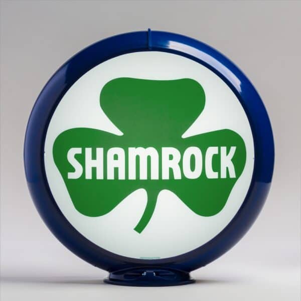 Shamrock 13.5" Gas Pump Globe with dark blue plastic body