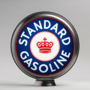 Standard Gasoline 15" Gas Pump Globe with unpainted steel body