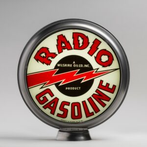 Radio Gas 15" Gas Pump Globe with unpainted steel body