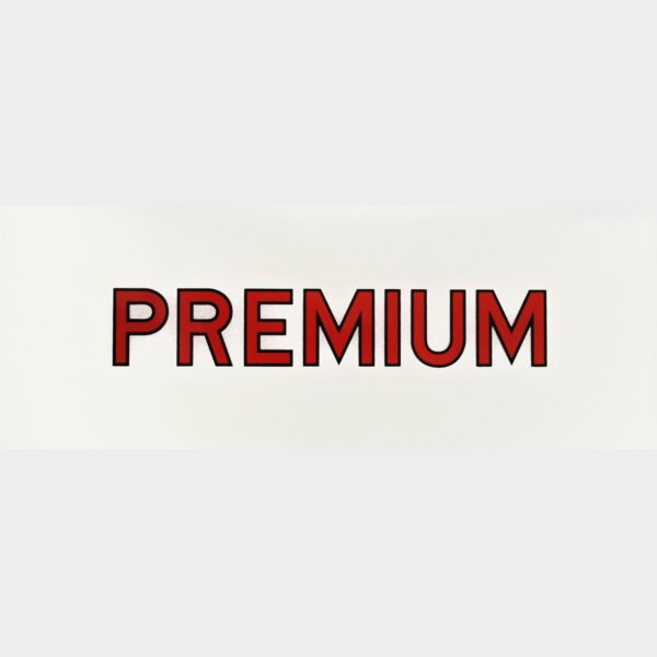 Premium Flat Ad Glass (Red Letters)