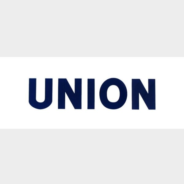 Union (Blue Letter) Flat Ad Glass