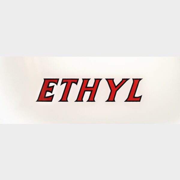 Gilmore Ethyl Flat Ad Glass