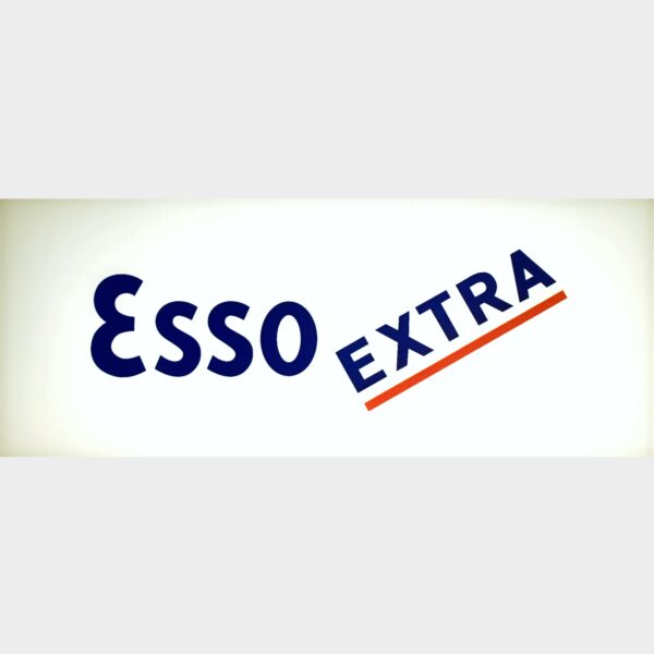 Esso Extra Flat Ad Glass