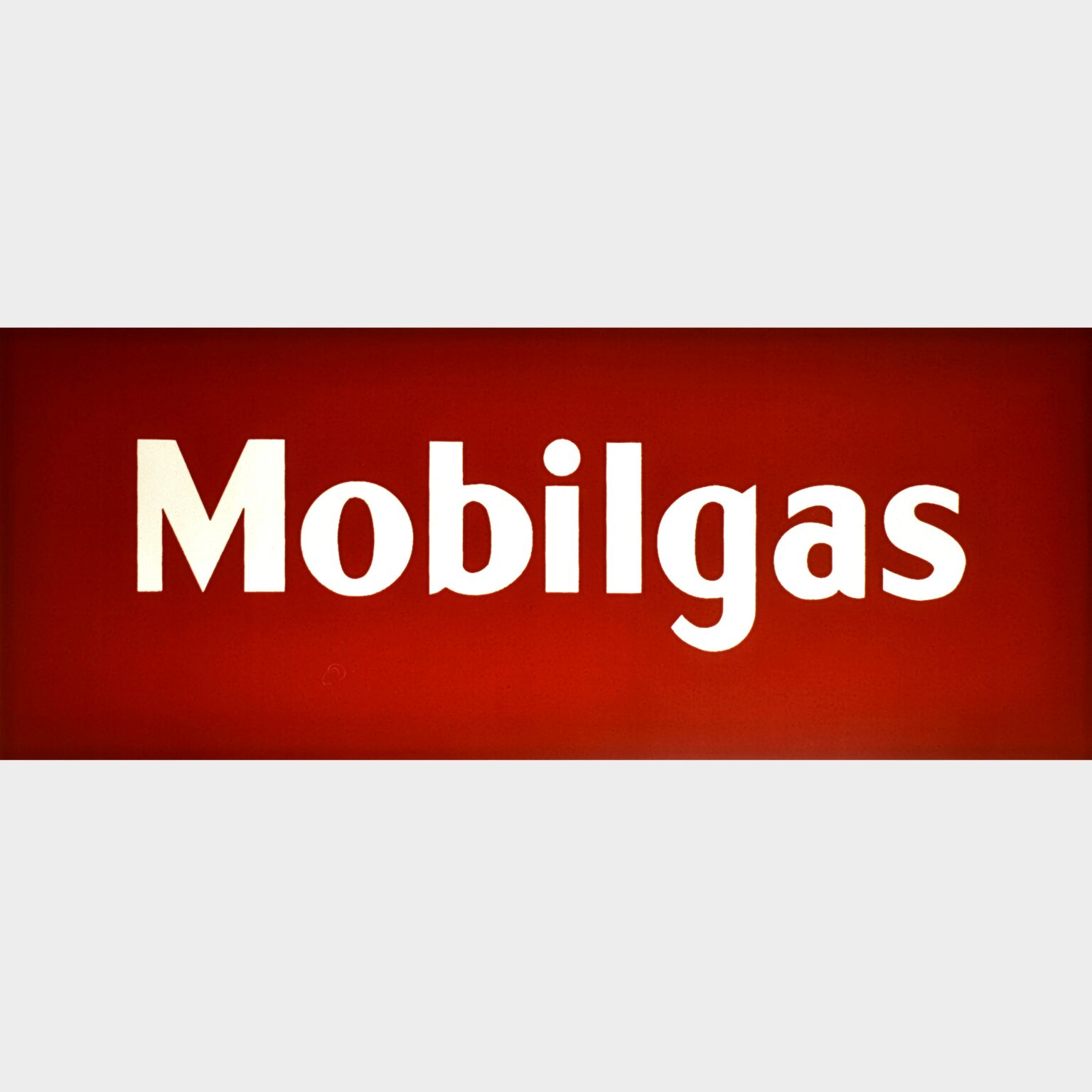 Mobilgas (Red Background) Flat Ad Glass Vic's 66