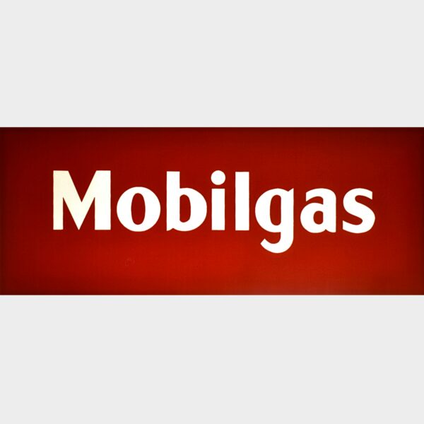 Mobilgas (Red Background) Flat Ad Glass