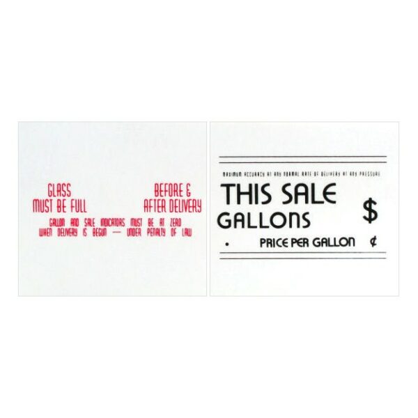 Pump Face Repair Decal 5" x 13.5" (2-Piece Set)