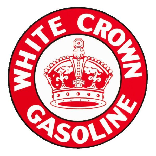 White Crown 12" Round Vinyl Decal