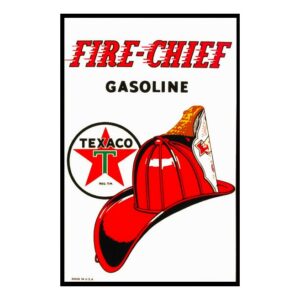 Texaco Fire Chief Gasoline 12" x 18" Vinyl Decal