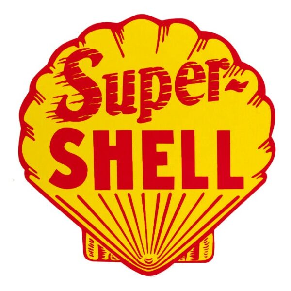 Super Shell Gasoline 12" Die Cut Vinyl Decal