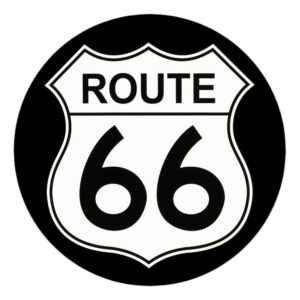 Route 66 Vinyl Decal - 9"x9.75", 6" - 6"