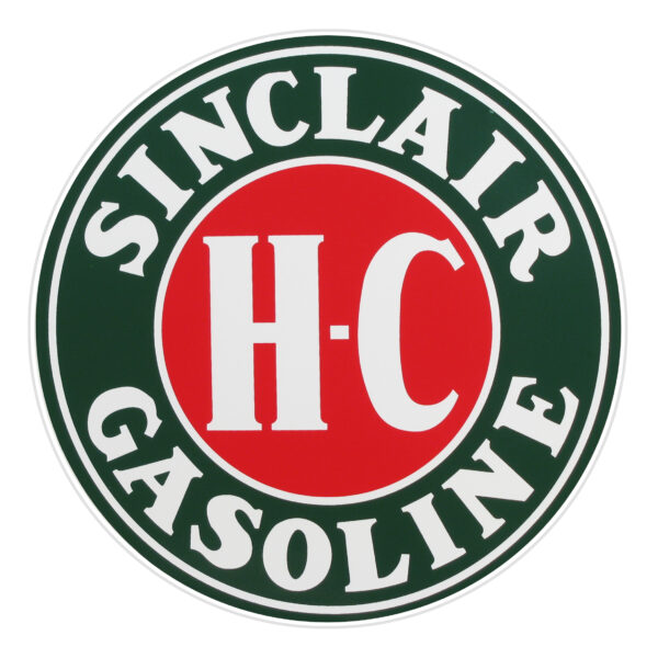 Sinclair H-C Gasoline Round Vinyl Decal - 12", 9", 6", 3"