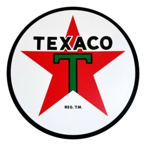 Texaco T Star Gasoline Round Vinyl Decal
