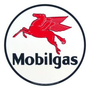 Mobilgas Gasoline Round Vinyl Decal