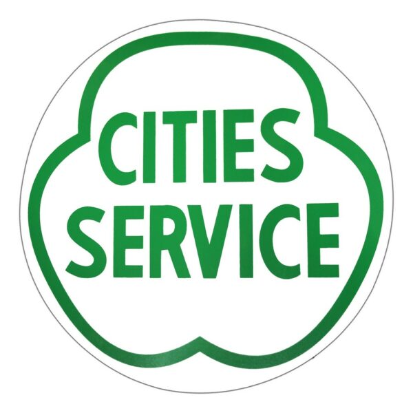 Cities Service Green 12" Round Vinyl Decal