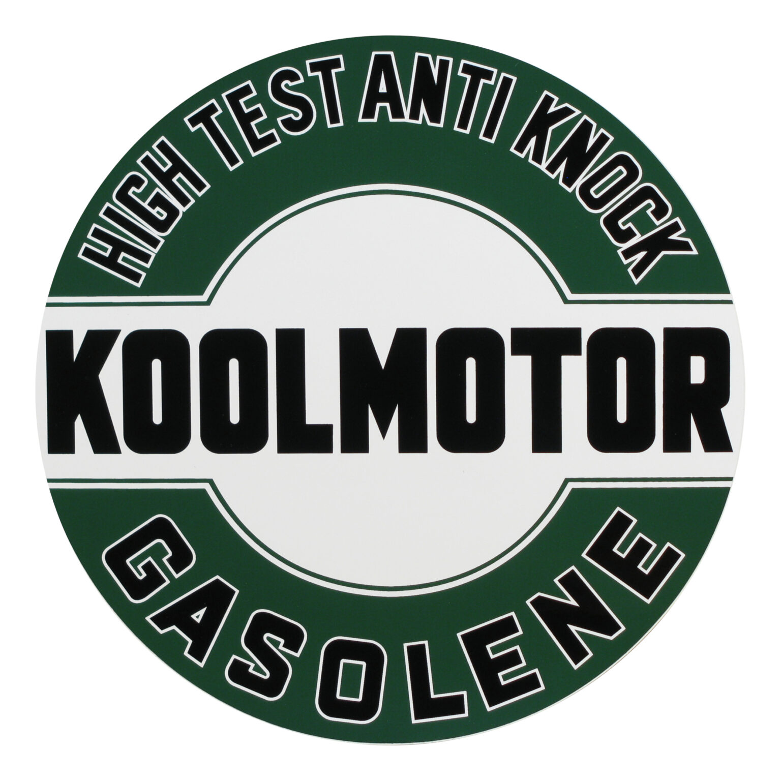 Koolmotor High Test Anti Knock 12" Round Vinyl Decal Vic's 66