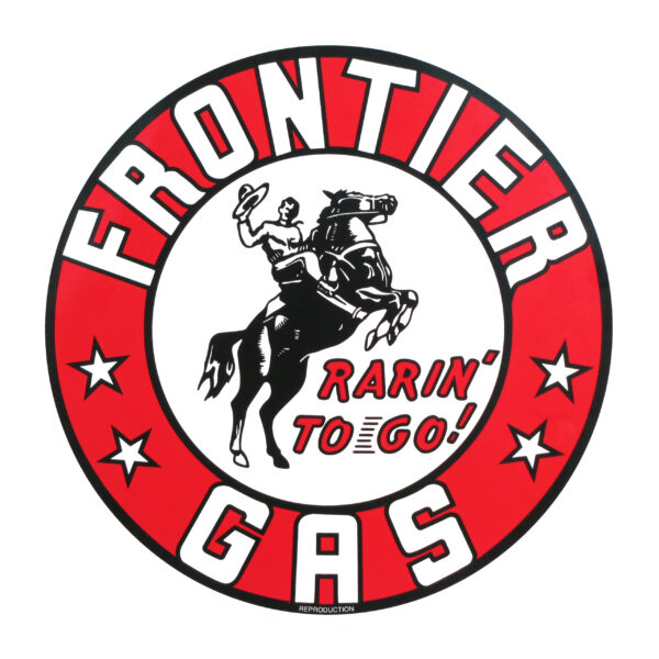 Frontier Gas 12" Round Vinyl Decal