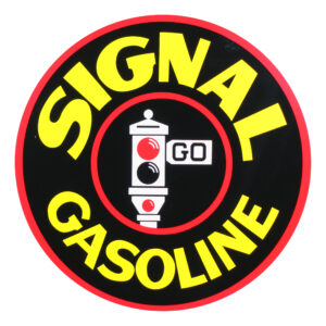 Signal Gasoline Round Vinyl Decal