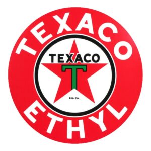 Texaco Ethyl Round Vinyl Decal