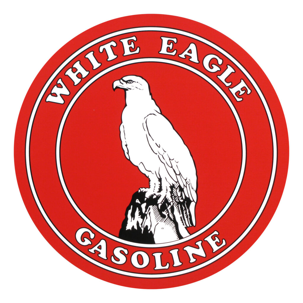 White Eagle Gasoline 12" Round Vinyl Decal Vic's 66