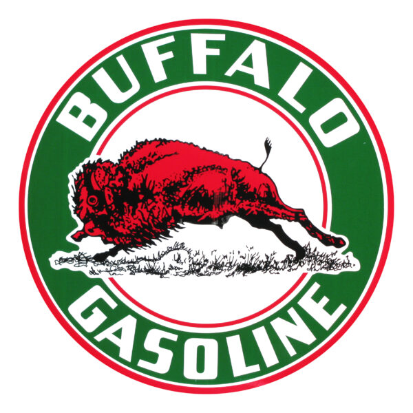 Buffalo Gasoline 12" Round Vinyl Decal