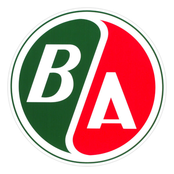 B/A Round Vinyl Decal - 12", 9", 6", 3"