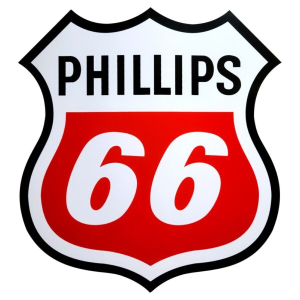 Phillips 66 Red and White Logo 10" Vinyl Decal