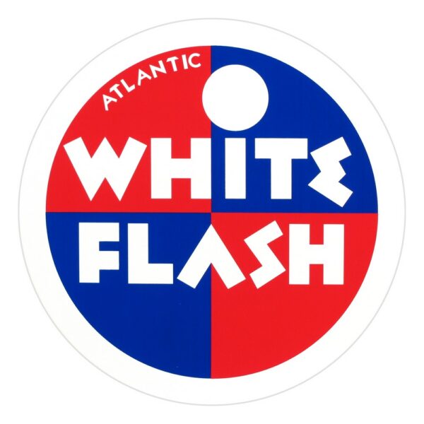 White Flash 12" Round Vinyl Decal