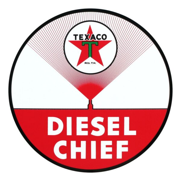 Texaco Diesel Chief 12" Round Vinyl Decal