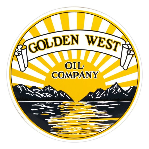 Golden West 12" Round Vinyl Decal