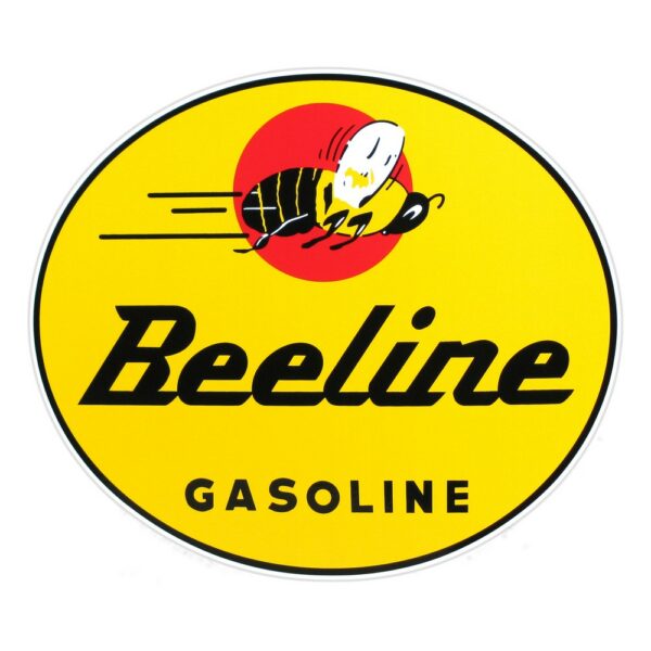 Beeline Gasoline 9" x 11" Oval Vinyl Decal