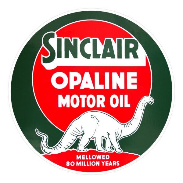 Sinclair Opaline Round Vinyl Decal - 12", 9", 2"
