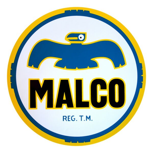 Malco Gasoline 12" Round Vinyl Decal