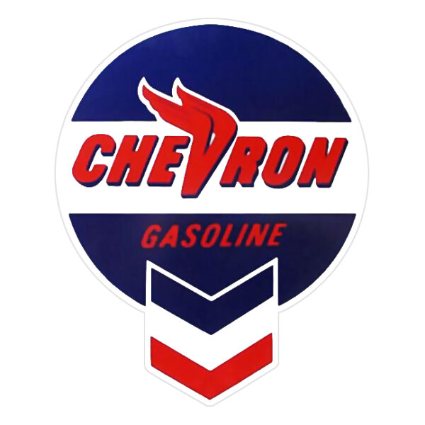 Chevron Gasoline Water Transfer Decal - 12" x 15"