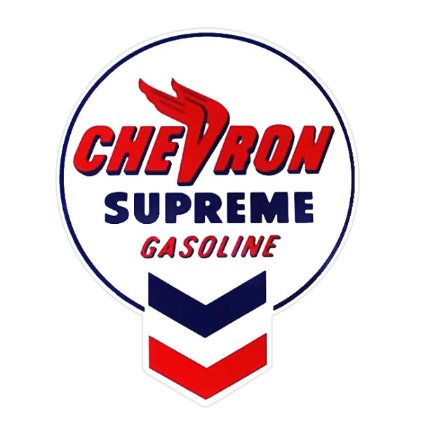 Chevron Supreme Gasoline Water Transfer Decal - 12" x 15"