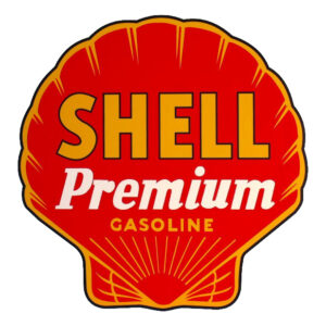 Shell Premium Gasoline Water Transfer Decal - 12" x 12"