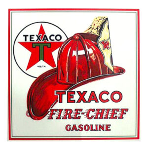 Texaco Fire Chief Square Water Transfer Decal - 12.25"