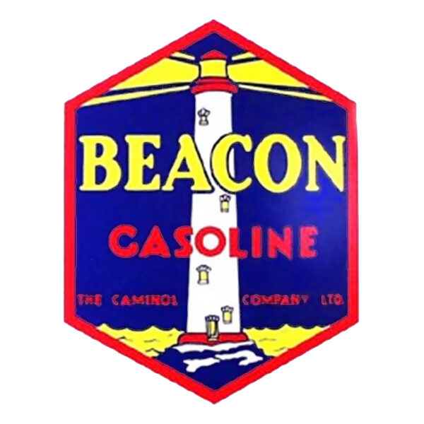 Beacon Gasoline (Blue) Water Transfer Decal - 12" x 15.5"