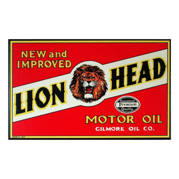 Gilmore Lion Head Lubester 9.75" W x 6" H Water Transfer Decal