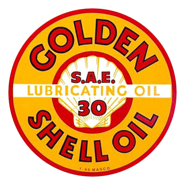 Golden Shell Oil Round Water Transfer Decal