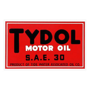 Tydol Oil Water Transfer Decal