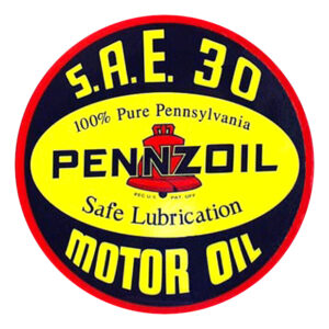 Pennzoil Oil Round Water Transfer Decal