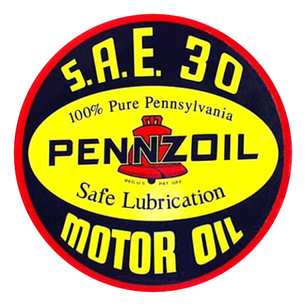 Pennzoil Oil Round Water Transfer Decal