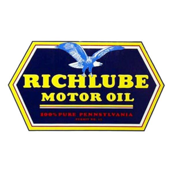 Richlube Oil Water Transfer Decal - 3.25"x2"