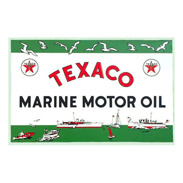 Texaco Marine 8.25" x 5.25" Water Transfer Decal